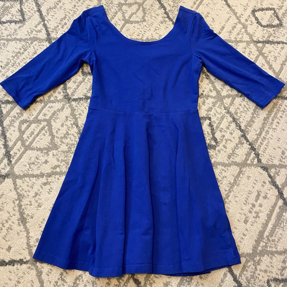 Express Blue 3/4 Sleeve Dress